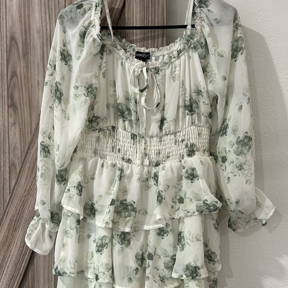 Justify Green Floral Blouse